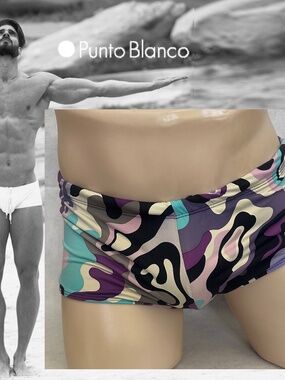 Punto Blanco Square Cut Swimsuit Small 34-38" waist Gently worn Nylon/spandex